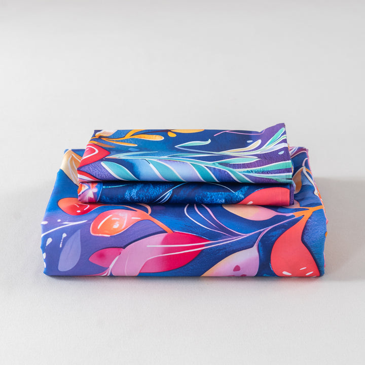 My Linen Midnight Bloom Quilt Cover Set Stack | My Linen