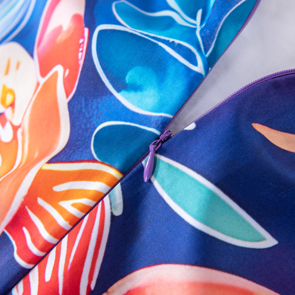 My Linen Midnight Bloom Quilt Cover Set Zipper | My Linen