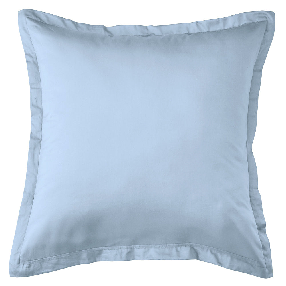 Mia Grace Cotton Percale 300TC Coastal Blue European Pillowcase | My Linen
