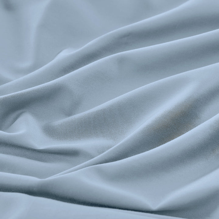 Mia Grace Cotton Percale 300TC Coastal Blue Sheet Set Detail | My Linen