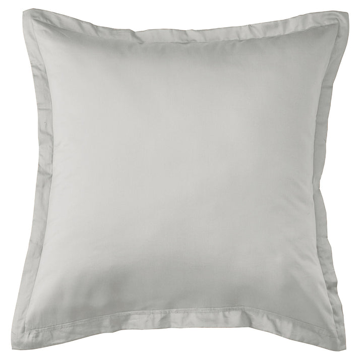 Mia Grace Cotton Percale 300TC Dove Silver European Pillowcase | My Linen