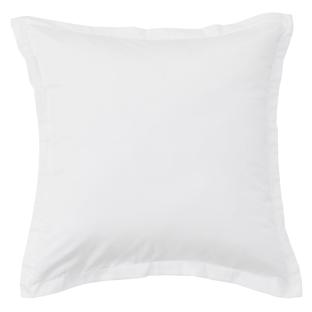 Mia Grace Cotton Percale 300TC Fresh White European Pillowcase | My Linen