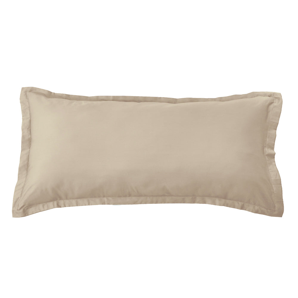 Mia Grace Cotton Percale 300TC Natural Stone King Pillowcase | My Linen