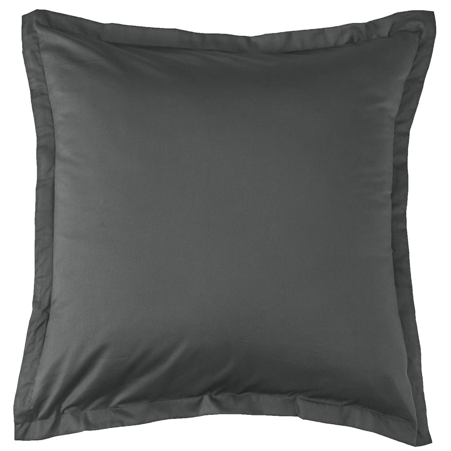 Mia Grace Cotton Percale 300TC Slate Charcoal European Pillowcase | My Linen