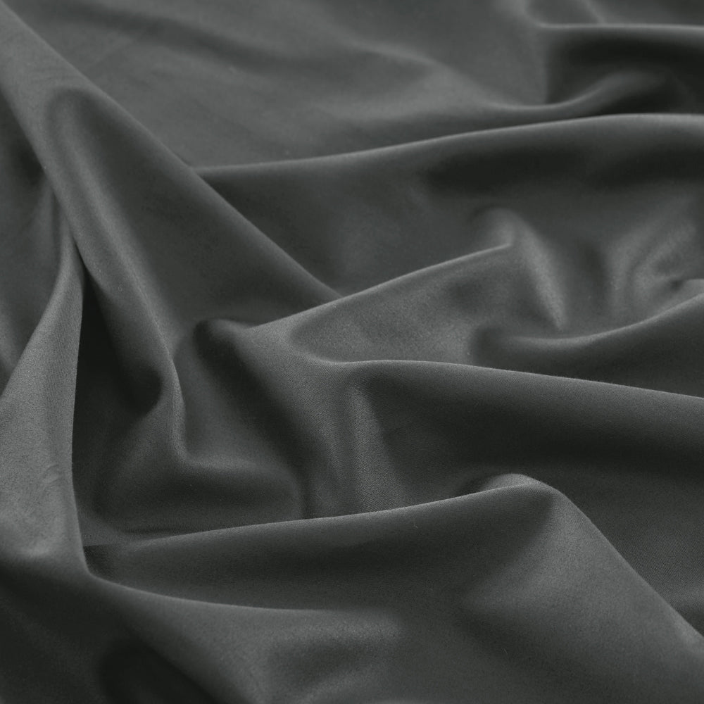 Mia Grace Cotton Percale 300TC Slate Charcoal Sheet Set Detail | My Linen