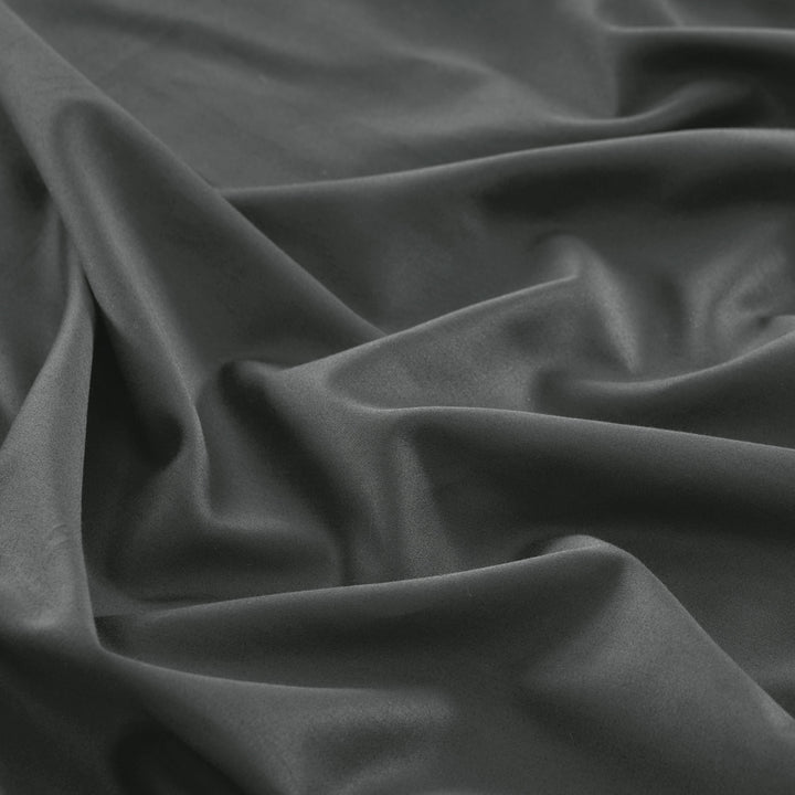 Mia Grace Cotton Percale 300TC Slate Charcoal Sheet Set Detail | My Linen