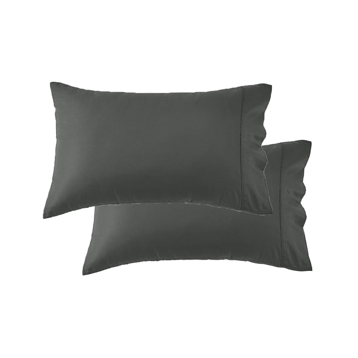 Mia Grace Cotton Percale 300TC Slate Charcoal Standard Pillowcase | My Linen