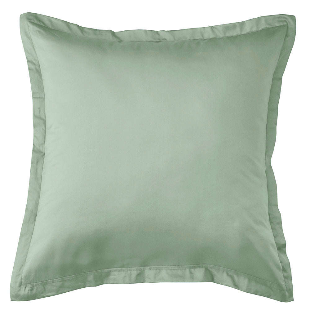 Mia Grace Cotton Percale 300TC Soft Sage European Pillowcase | My Linen