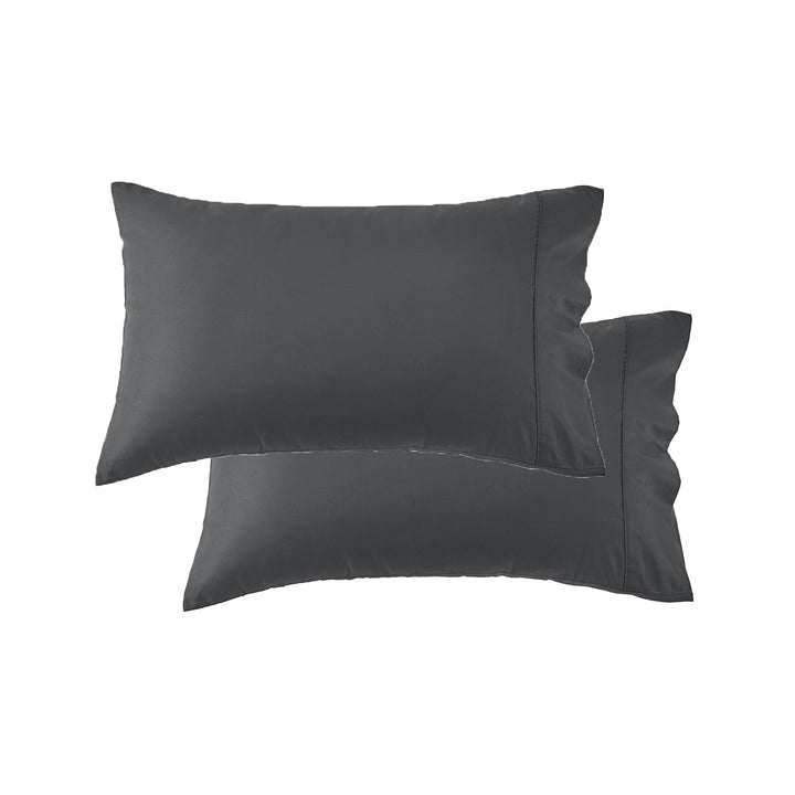 Mia Grace Egyptian Cotton 500TC Ash Charcoal Standard Pillowcase | My Linen
