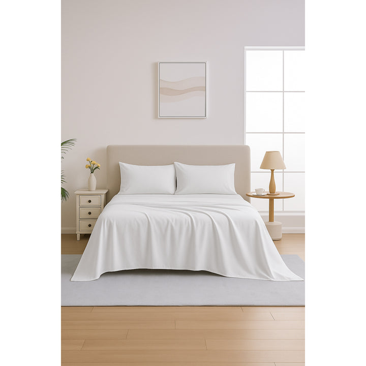 Mia Grace Egyptian Cotton 500TC Cloud White Sheet Set Lifestyle | My Linen
