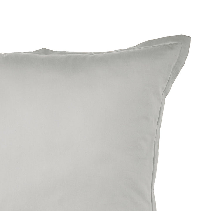 Mia Grace Egyptian Cotton 500TC Drift Silver European Pillowcase Closeup | My Linen