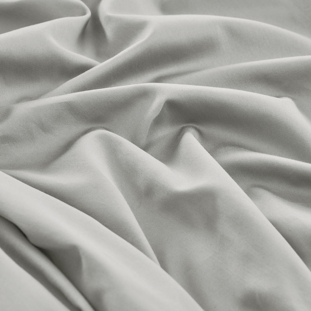 Mia Grace Egyptian Cotton 500TC Drift Silver Sheet Set Detail | My Linen