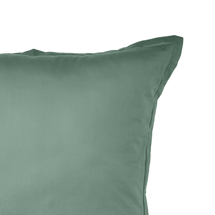 Mia Grace Egyptian Cotton 500TC Green Slate European Pillowcase Closeup | My Linen