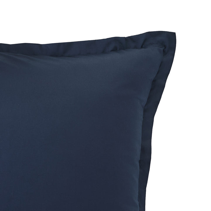 Mia Grace Egyptian Cotton 500TC Harbour Navy European Pillowcase Closeup | My Linen