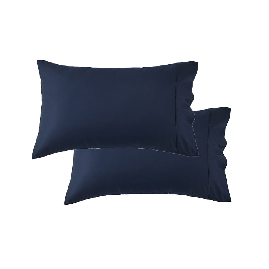 Mia Grace Egyptian Cotton 500TC Harbour Navy Standard Pillowcase | My Linen