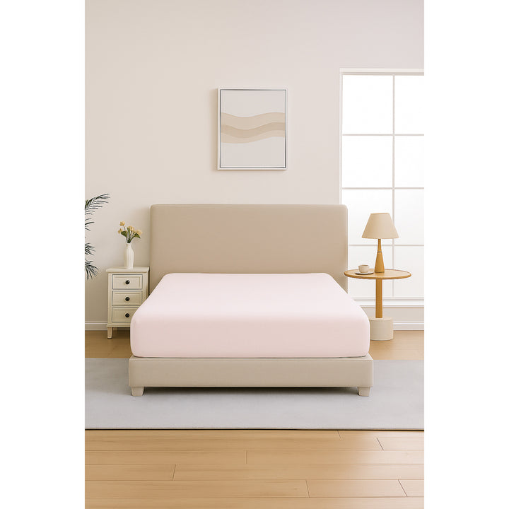 Mia Grace Egyptian Cotton 500TC Petal Pink Fitted Sheet Lifestyle | My Linen