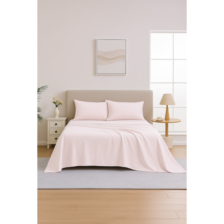Mia Grace Egyptian Cotton 500TC Petal Pink Sheet Set Lifestyle | My Linen