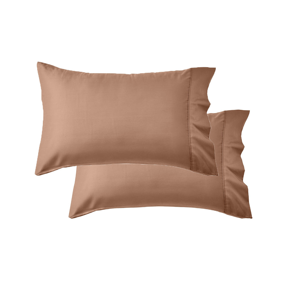 Mia Grace Egyptian Cotton 500TC River Clay Standard Pillowcase | My Linen