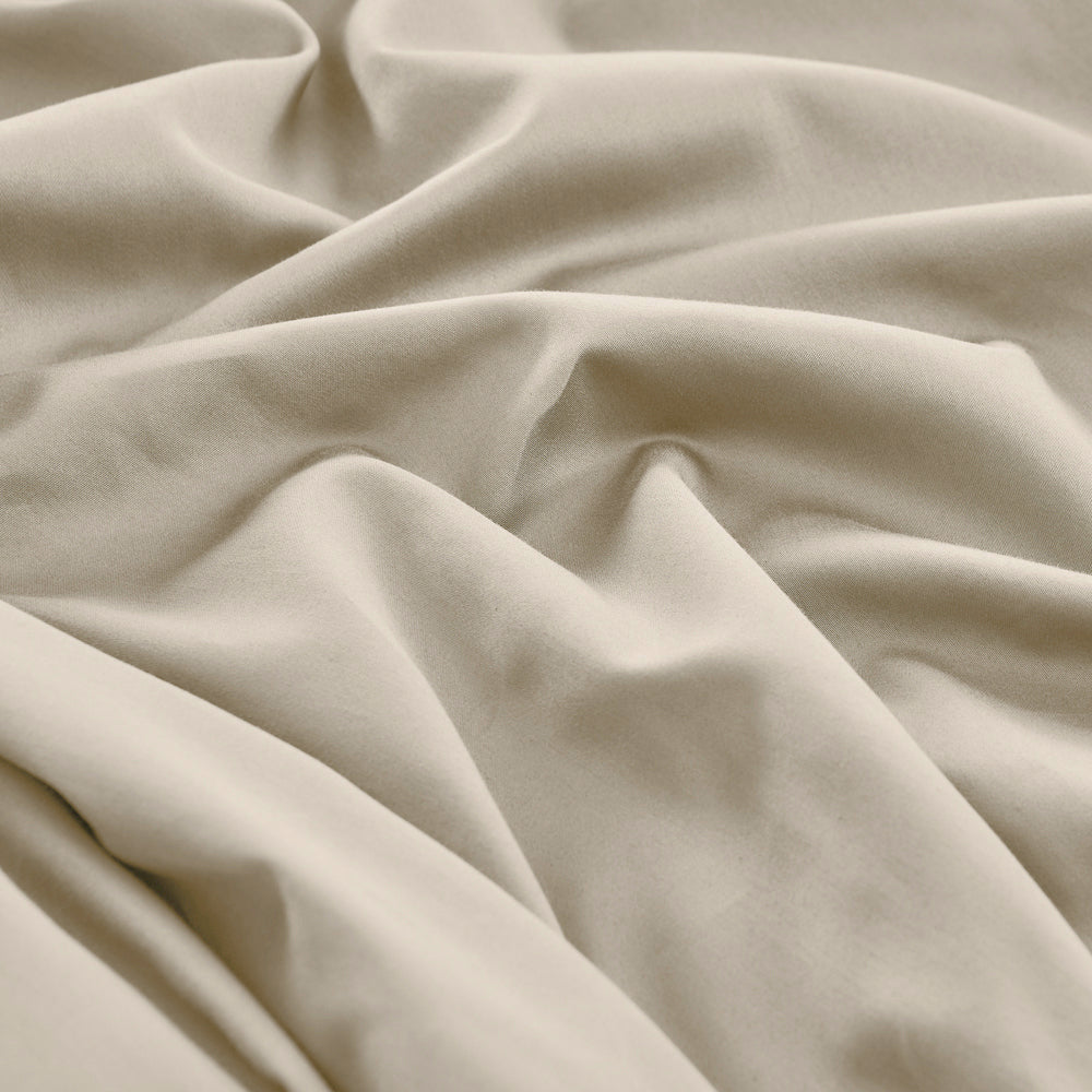 Mia Grace Egyptian Cotton 500TC Stone Taupe Sheet Set Detail | My Linen
