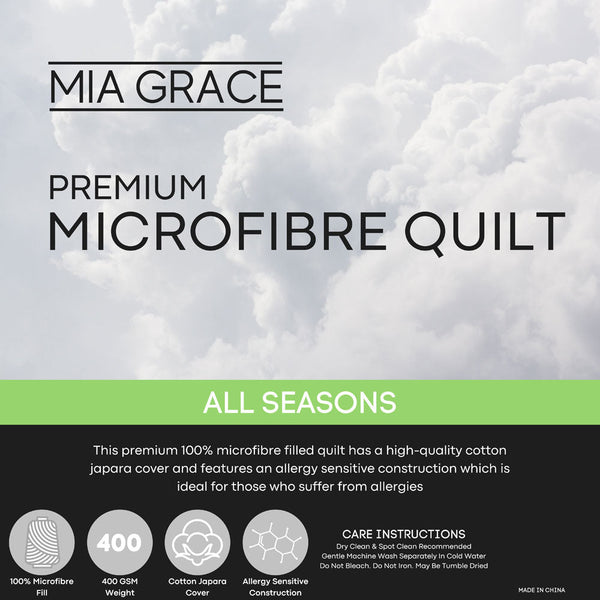 Premium 400GSM Microfibre All Seasons Quilt
