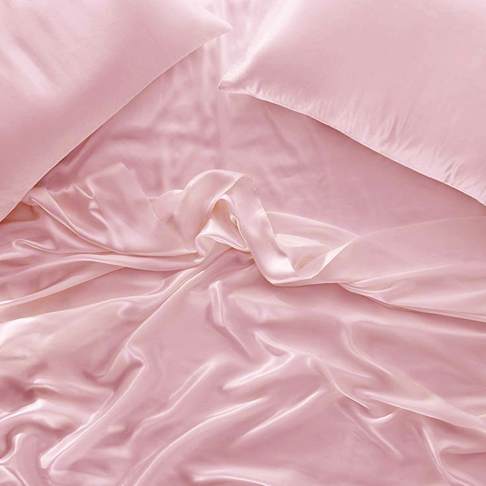 Satin Tea Rose Sheet Set | King Bed