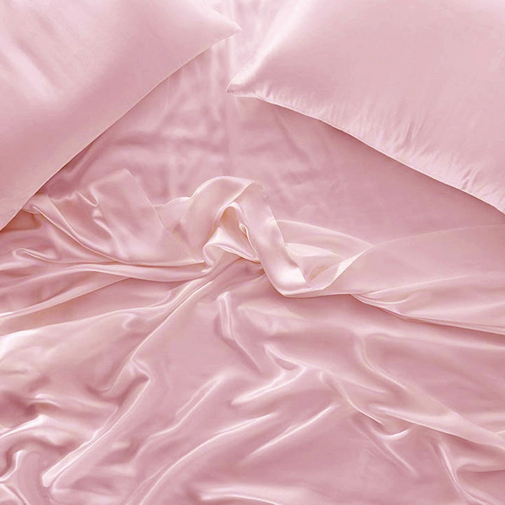 Satin Tea Rose Sheet Set | Queen Bed