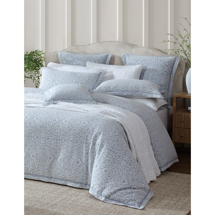Private Collection Althea Denim Quilt Cover Set Closeup | My Linen