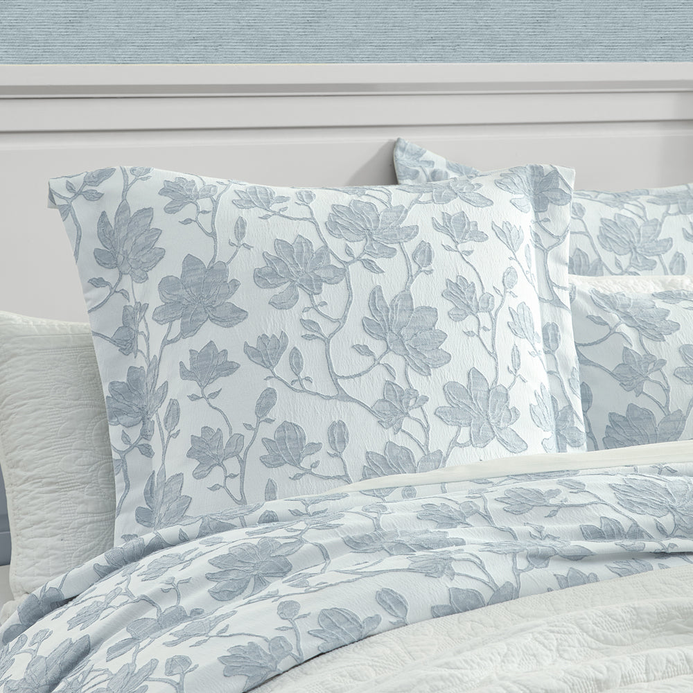 Private Collection Bloom Denim European Pillowcase Lifestyle | My Linen