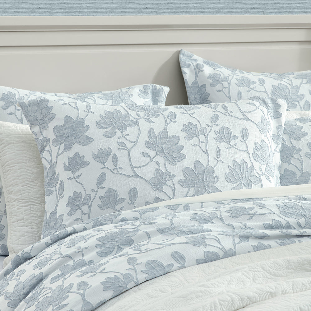 Private Collection Bloom Denim Quilt Cover Set Pillow | My Linen