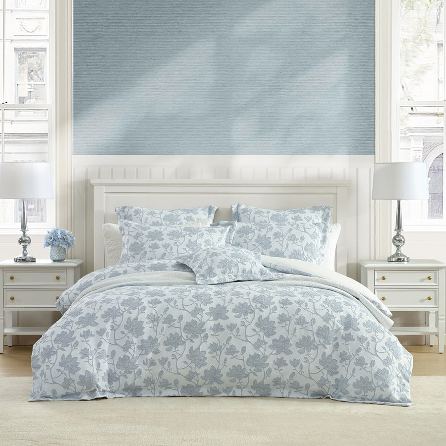 Private Collection Bloom Denim Quilt Cover Set | My Linen
