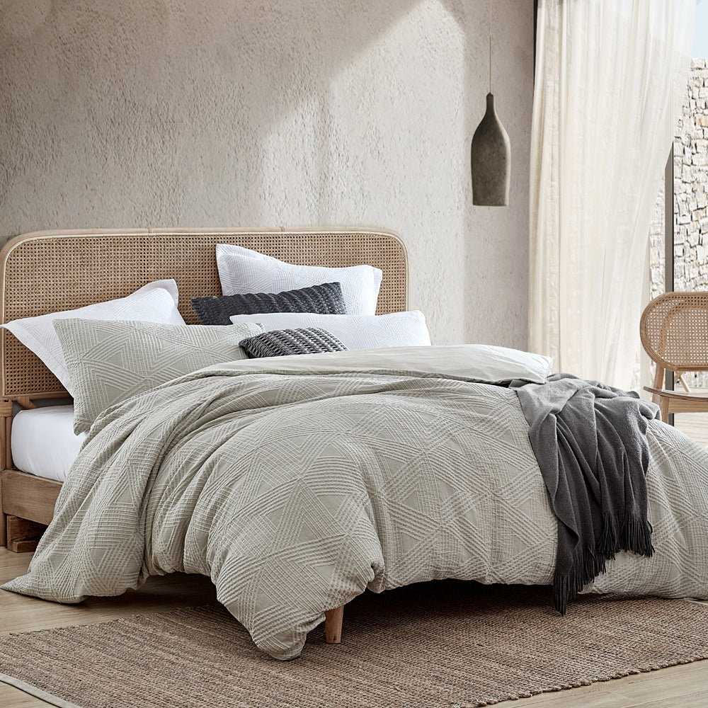 Braddon Sage Quilt Cover Set | Queen Bed