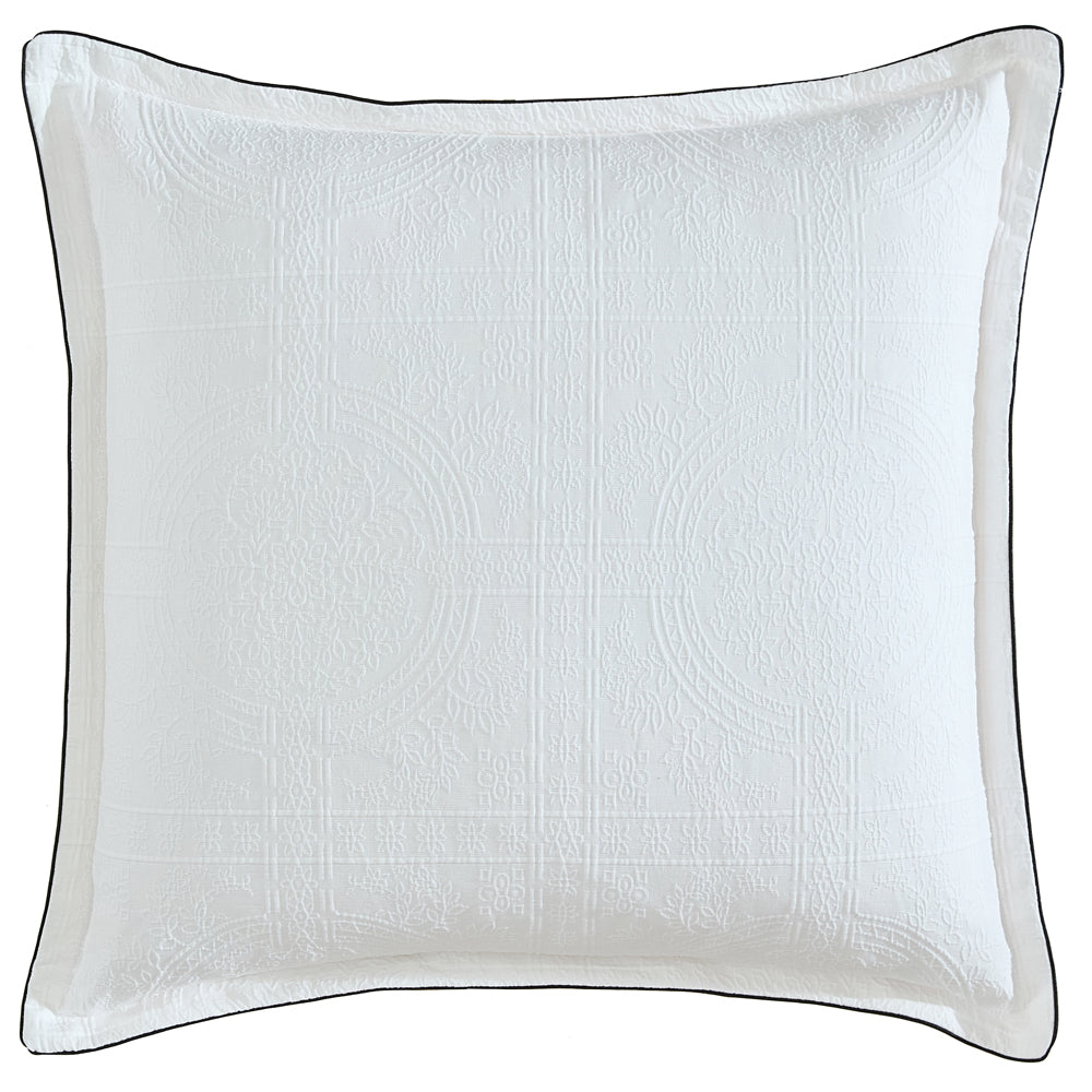 Private Collection Catalina White European Pillowcase | My Linen
