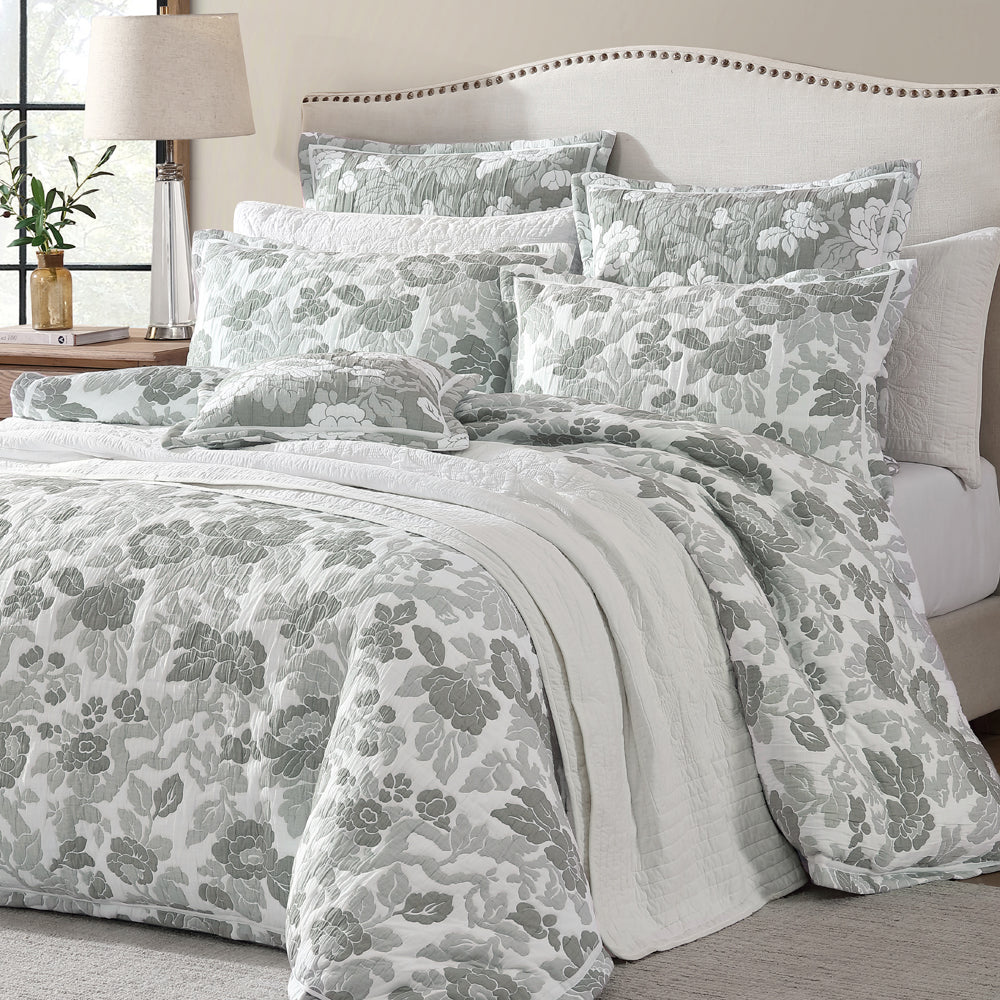 Private Collection Eva Thyme Quilt Cover Set Closeup | My Linen