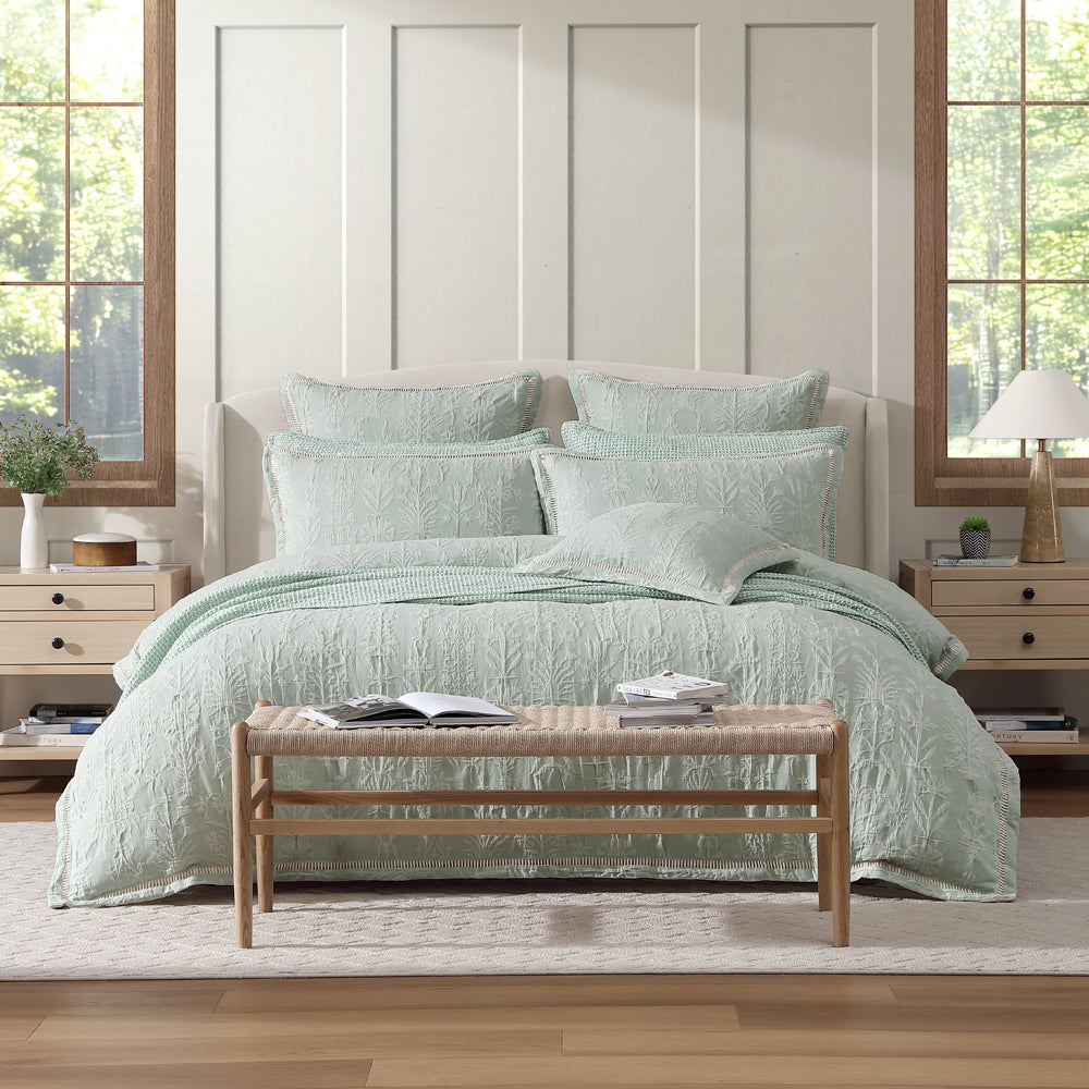 Private Collection Florence Sage Quilt Cover Set | My Linen