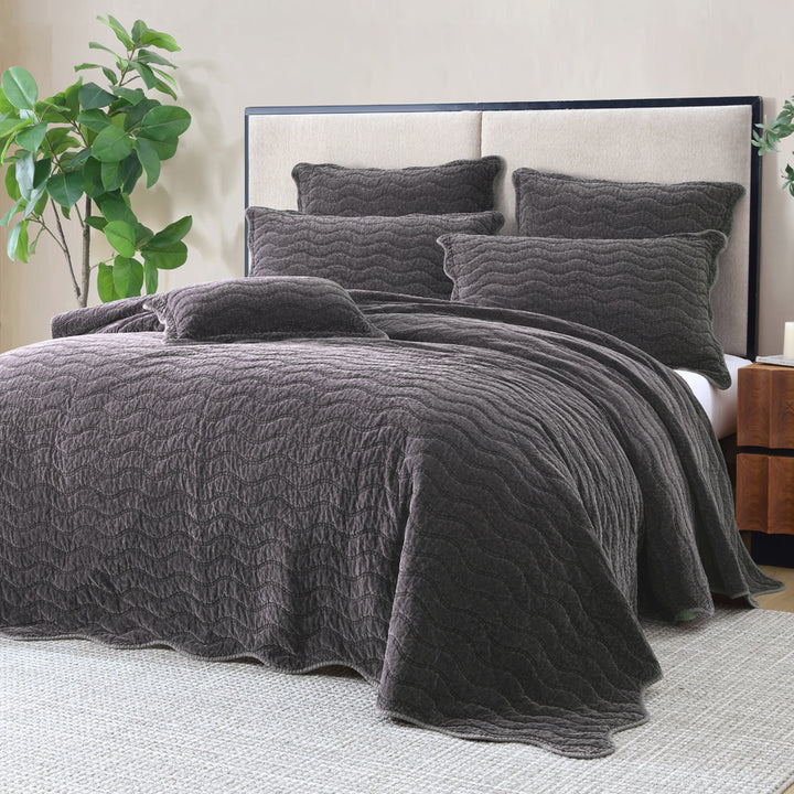 Private Collection Indiana Charcoal Standard Pillowsham Lifestyle | My Linen