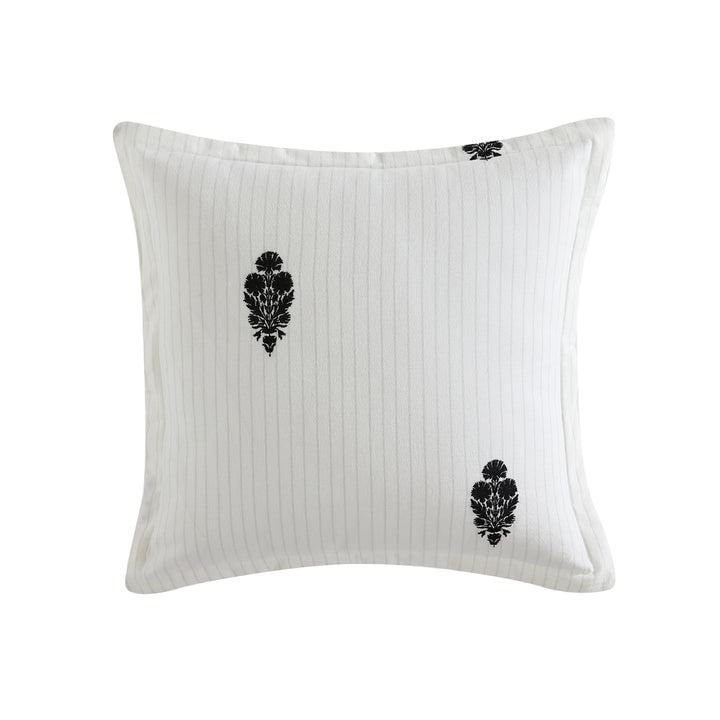 Private Collection Khari Charcoal Square Filled Cushion | My Linen