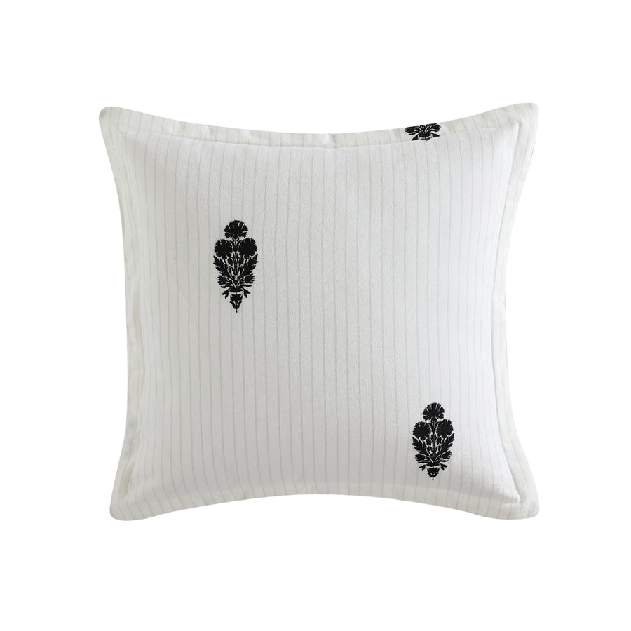 Private Collection Khari Charcoal Square Filled Cushion | My Linen