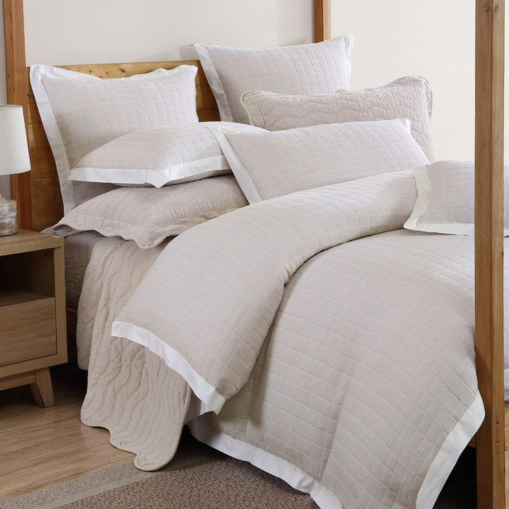 Kingston Stone Quilt Cover Set | Queen Bed