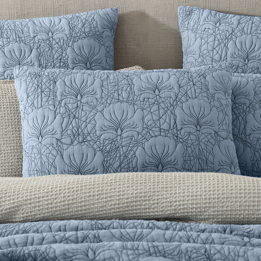 Private Collection Lilian Denim Standard Pillowsham | My Linen