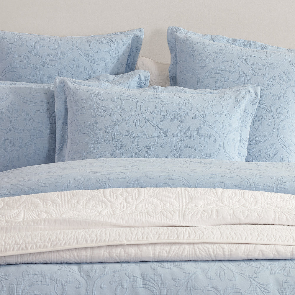 Marbella Blue Quilt Cover Set | Super King