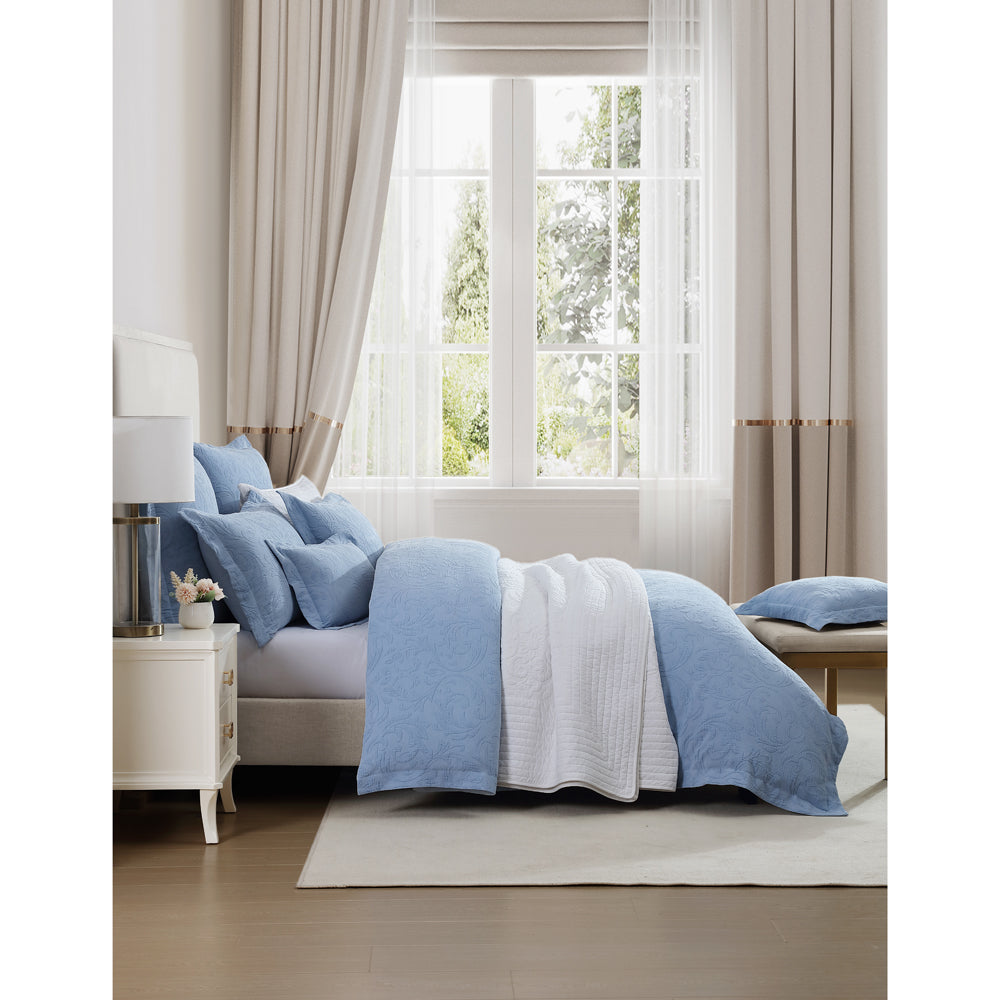 Marbella Blue Quilt Cover Set | Queen Bed