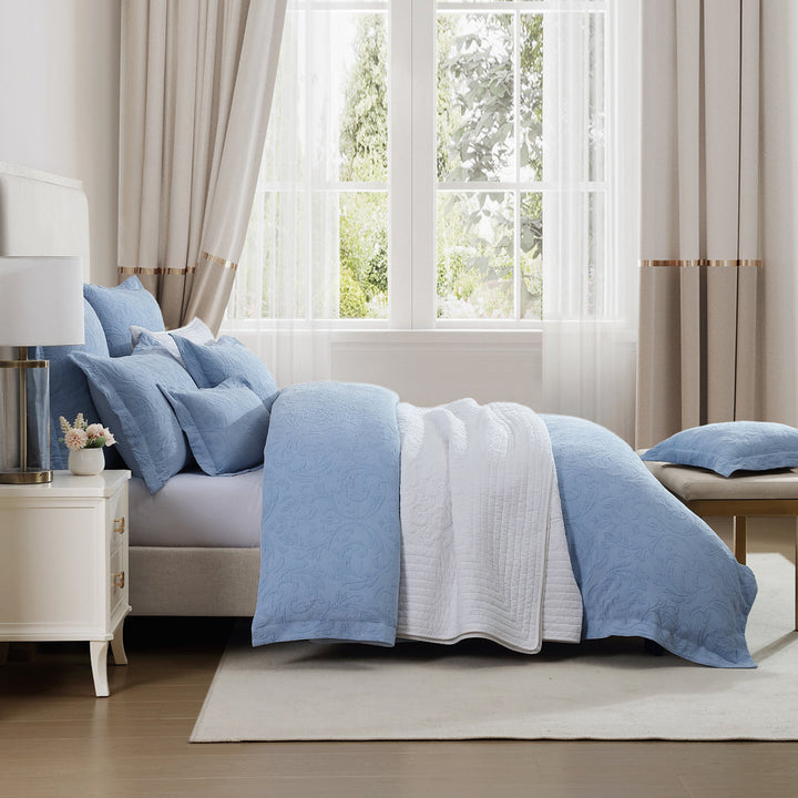 Marbella Blue Quilt Cover Set | Super King