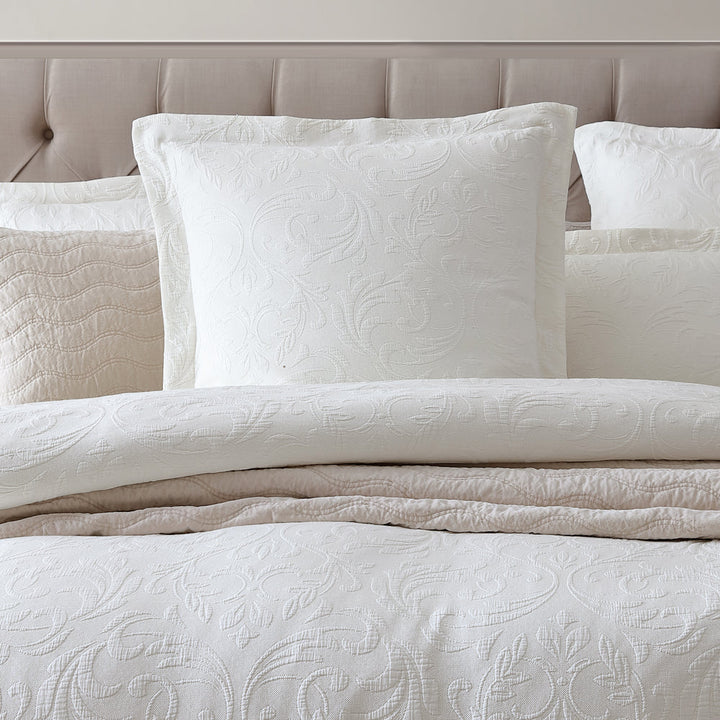 Marbella Ivory Quilt Cover Set | King Bed