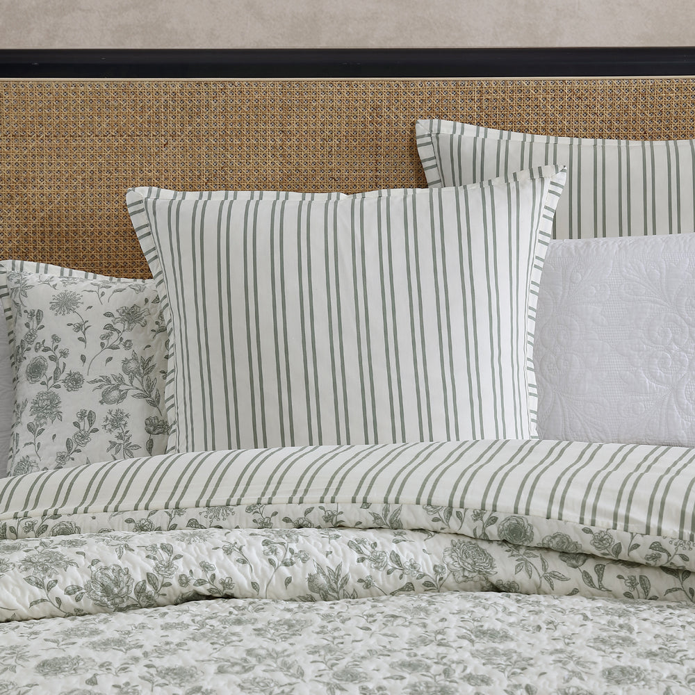 Marthas Orchard Sage Quilt Cover Set | Queen Bed