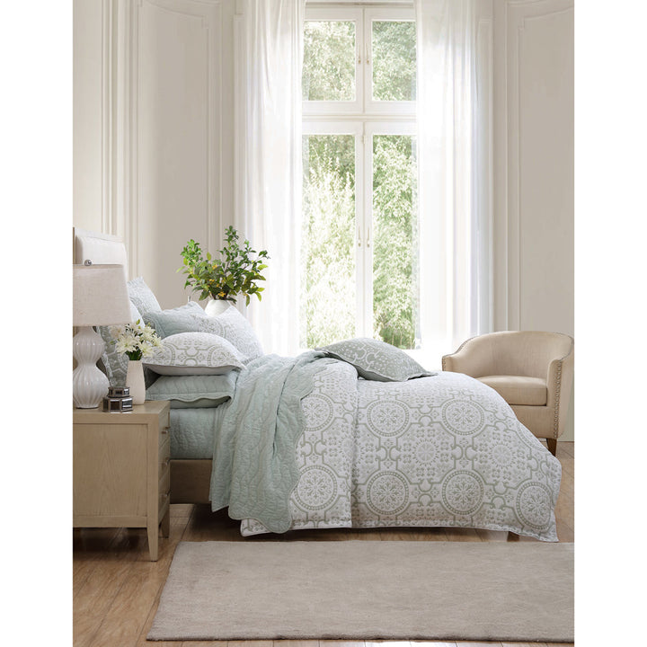 Mayfair Sage Quilt Cover Set | Queen Bed