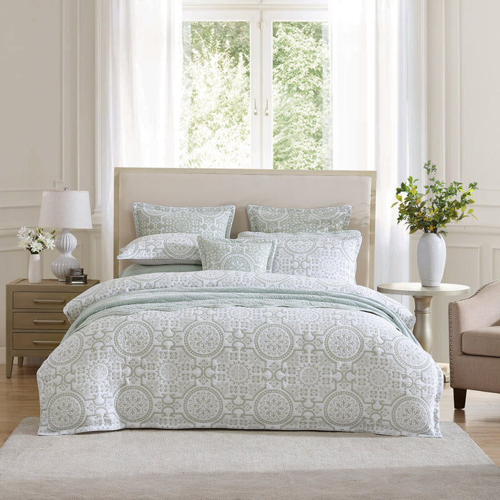 Mayfair Sage Quilt Cover Set | Queen Bed