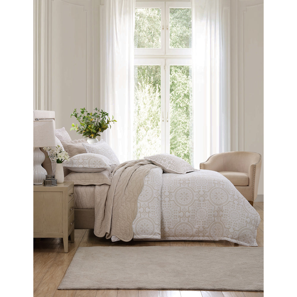 Mayfair Stone Quilt Cover Set | Queen Bed