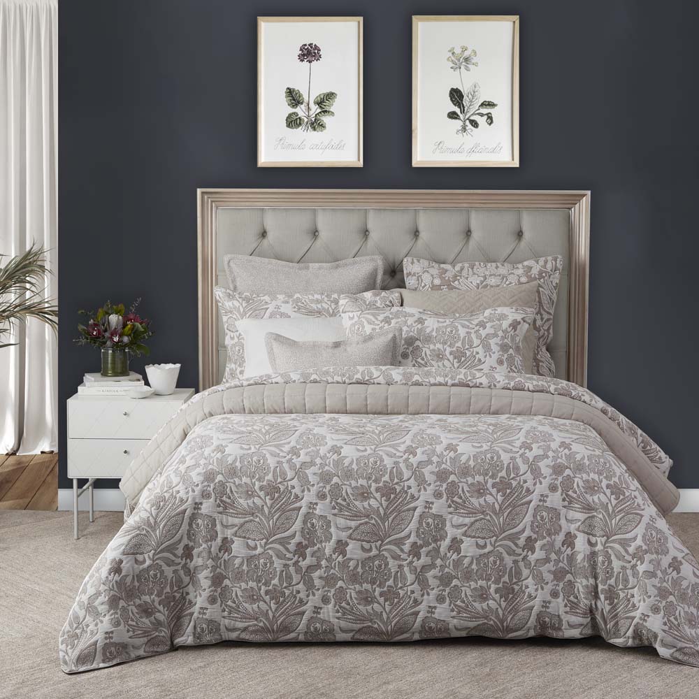 Meridien Stone Quilt Cover Set | Queen Bed