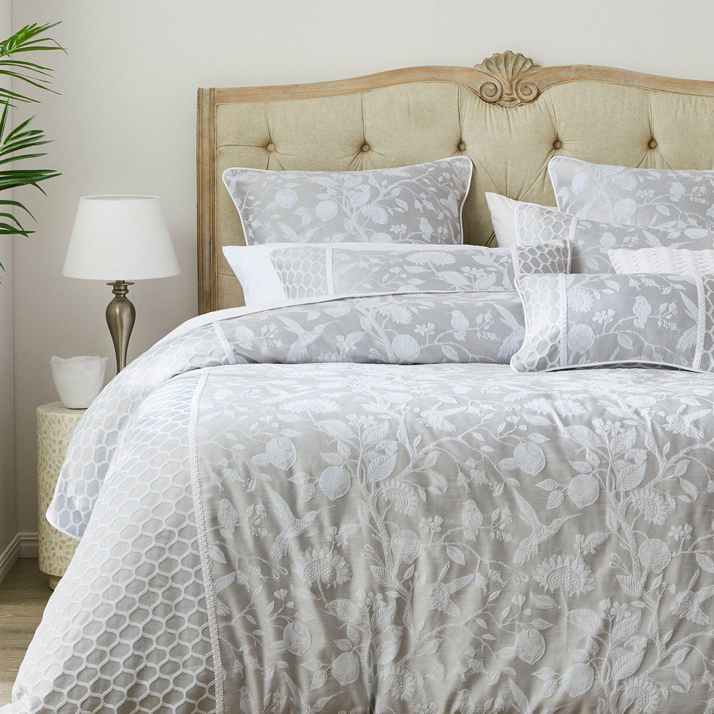 Philomena Dove Quilt Cover Set | King Bed