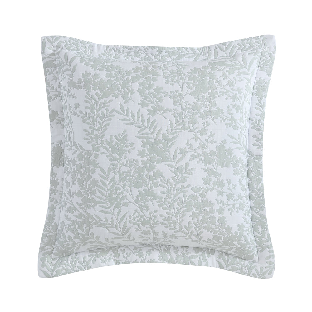 Quinn Sage Square Filled Cushion